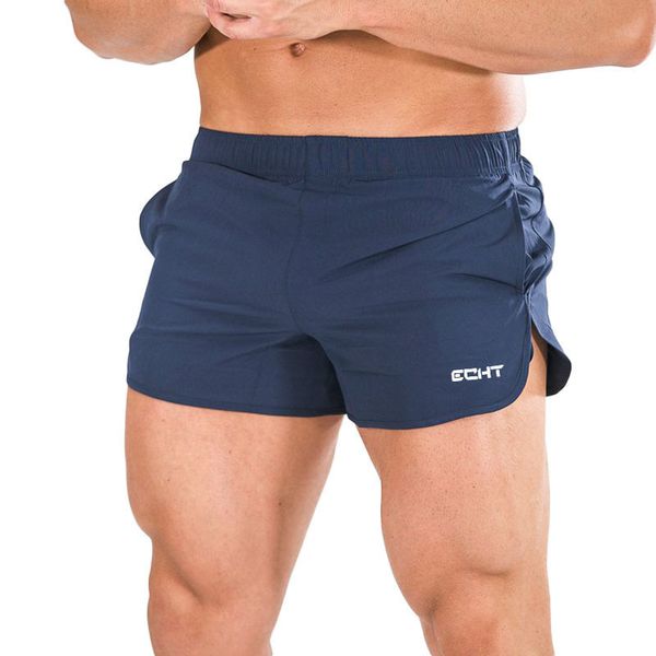 

summer fitness men's breathable beach shorts 2019 men quick dry shorts thin casual gyms joggers, White;black