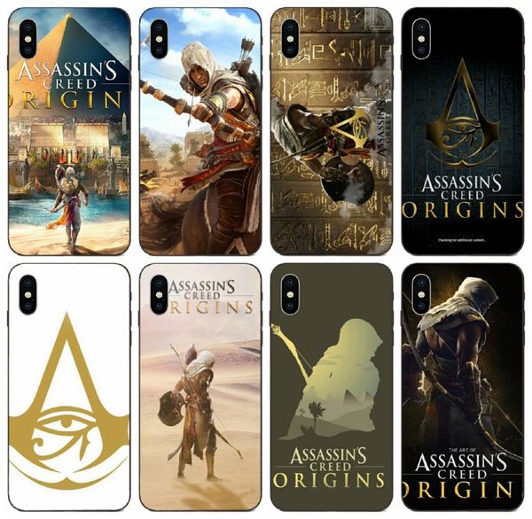 

tongtrade] popular assassin s creed origins logo case for iphone 11 pro max x xs 8s 7s 6s 5s plus samsung a8 a9 huawei mate 20 lg k10 case