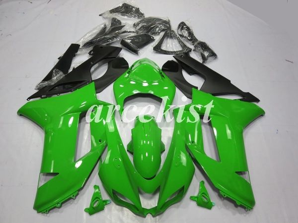 

4gifts new abs motorcycle fairings set fit for kawasaki ninja zx-6r zx6r 2007 2008 6r 07 08 body set custom green
