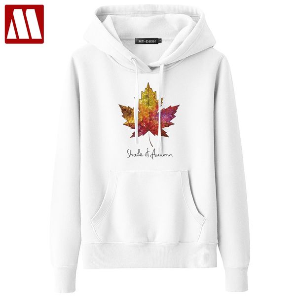 

fashion canada maple leaf printed women hoodies fall cotton casual female sweatshirts ladies spring autumn streetwear pullover, Black