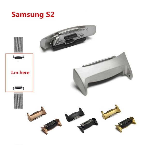 Epacket Edelstahl Ersatzgurte Stecker Adapter für Samsung Getriebe S2 RM-720 Smart Watch Connect Band Easy Fit Schnelle Freigabe