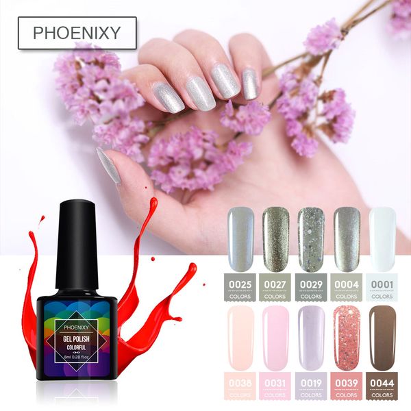 

nail polish 2pcs/set multi colors gel polish nail art manicure tool for need uv led lamp soak off uv gel lacquer
