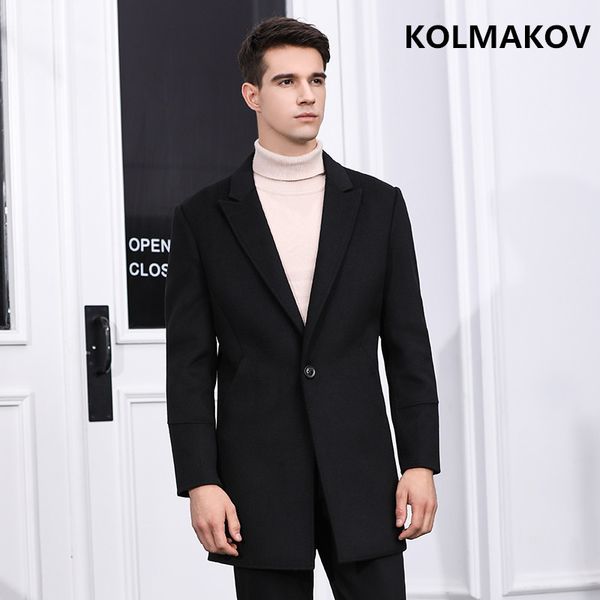 

новые мужские осень зима двуликий шерстяные пальто шерстяные куртки мужчины пальто 2018 мужские пальто мужской slim fit плюс размер m-3xl, Black