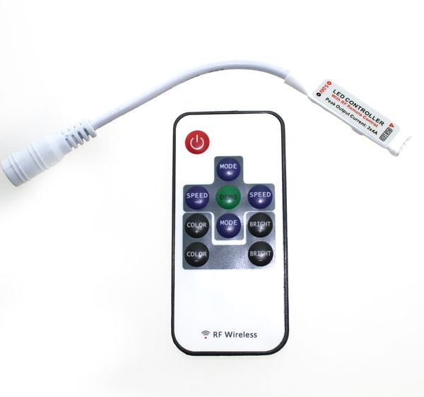 

dc 5 в 12 в 24 в 10 ключей rgb rf беспроводной светодиодный пульт дистанционного управления разъем диммер для светодиодных полос света 5050