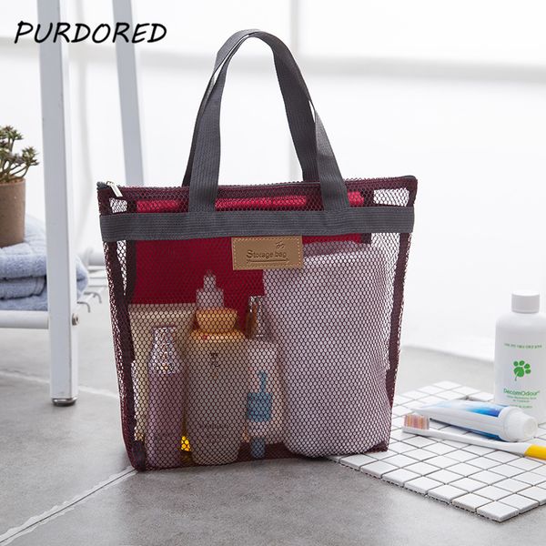 

purpored 1 pc women travel large cosmetic bag set makeup mesh toiletry bags men wash organizer portable pouch case dropshipping