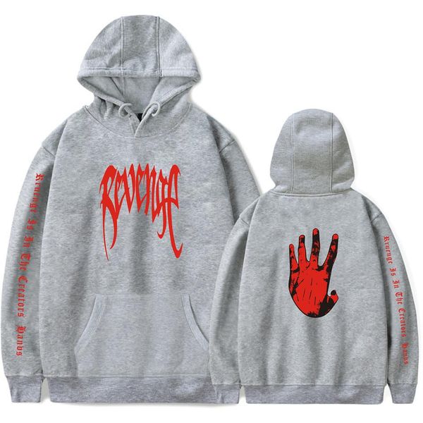 

revenge xxxtentacion hoodie sweatshirt men women casual pullover streetwear sudadera hombre harajuku male hood crewneck hoodies, Black