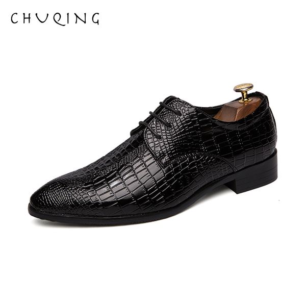 

chuqing 2019 spring and autumn men's fashion casual shoes business office party dress shoes, Black