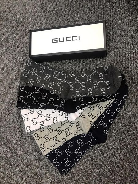 

new men women gift long socks fashion cotton socks streetwear kanye west hip hop harajuku thick g8 gucci luxury brand designer, Black