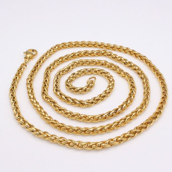

width 5 mm / 0.12 inch 60 cm chain stainless steel hip-hop necklace, Silver