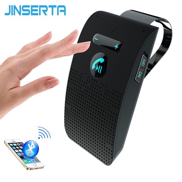 

jinserta auto power on bluetooth handscar kit audio adapter wireless auto speakerphone car mp3 player sun visor speaker