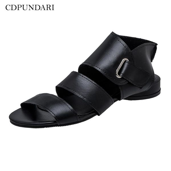 

cdpundari 2020 flat sandals women summer shoes ladies gladiator sandals, Black