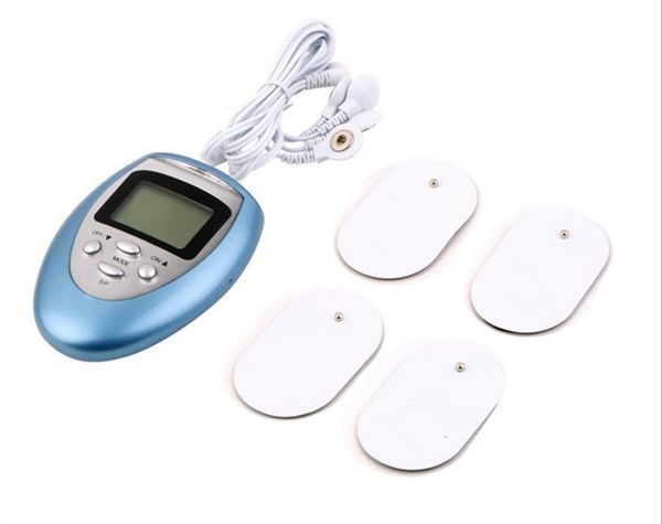 Gesundheitswesen Digitales Therapiegerät LCD-Bildschirm Ganzkörper 4 Pads Schlanker Massagegerät Akupunktur-Körpermassagegerät Elektrisches Massagegerät