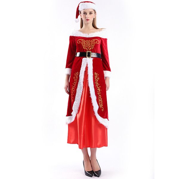 

Merry Christmas Designer Cosplay Clothes Mens Womens Fashion Santa Claus Theme Costume Cosplay Couple Matching Clothes