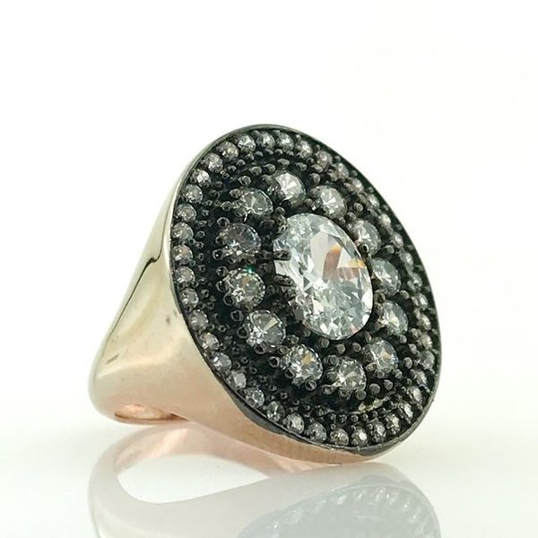 

diamond montÃ¼r special design silver ring, Golden;silver
