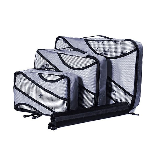 

clothes storage bags 3pcs/set compression packing cube organizer bag waterproof travel luggage organizer foldable wardrobe pouch