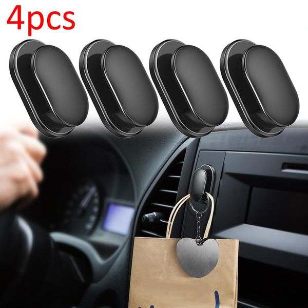

4pcs car hooks organizer storage for usb cable headphone key storage self adhesive wall hook hanger fastener clip