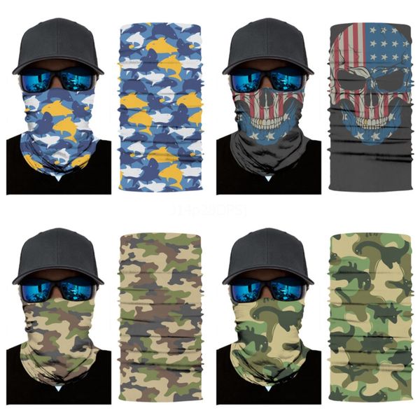 

shipping outdoor seamless bandana 3d butterfly printing magic skull scarf cycling headband headwear riding masks 6 styles l3#673, Blue;black
