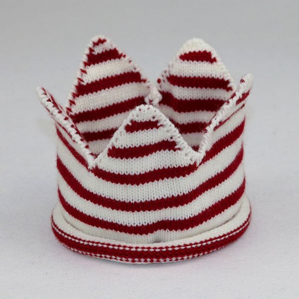

cute baby hat boys girls creative crown shape knitting hat kids birthday candy color elastic comfortable hat pgraphy props, Yellow