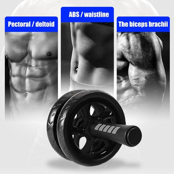 

dual-wheel ab roller abdominal wheel with mat workout no noise fitness equipment for effective working-out accessories