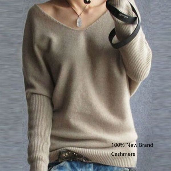 

autumn sweater 2018 women pullovers v neck batwing long sleeve casual loose cashmere sweater female knitted basic, White;black