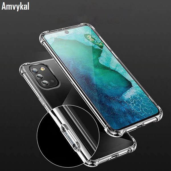

airbag anti-knock clear phone cases for samsung s20 s10 s9 s8 plus s10e s10lite s20 ultra 1.5mm soft tpu silicone cover