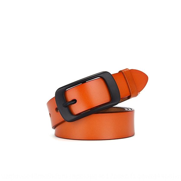 

rectangular pants pin casual pants pin buckle men's and women's youth belt all-match casual trousers belt, Black;brown