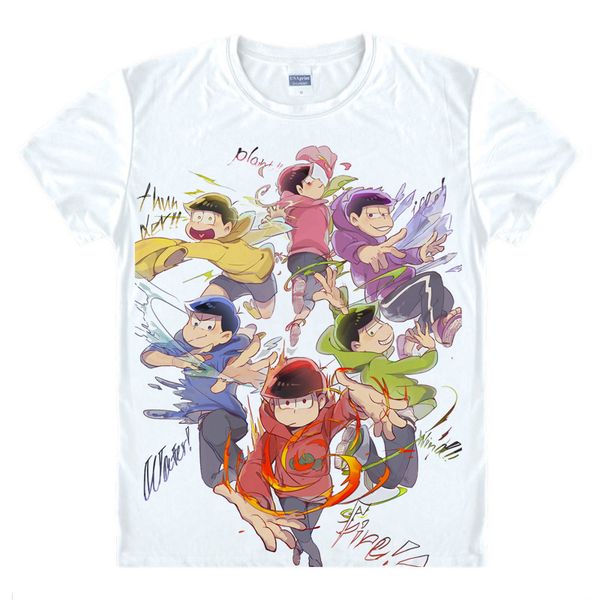 

anime shirt mr. osomatsu matsuno t-shirts multi-style short matsuno osomatsu osomatsu-kun cosplay motivs shirts tee-style142-no01, White;black