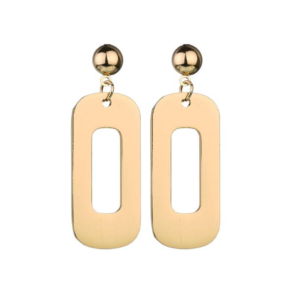 

2019 new metal geometric exaggerated nightclub punk rock style earrings for women statement jewelry e150, Golden