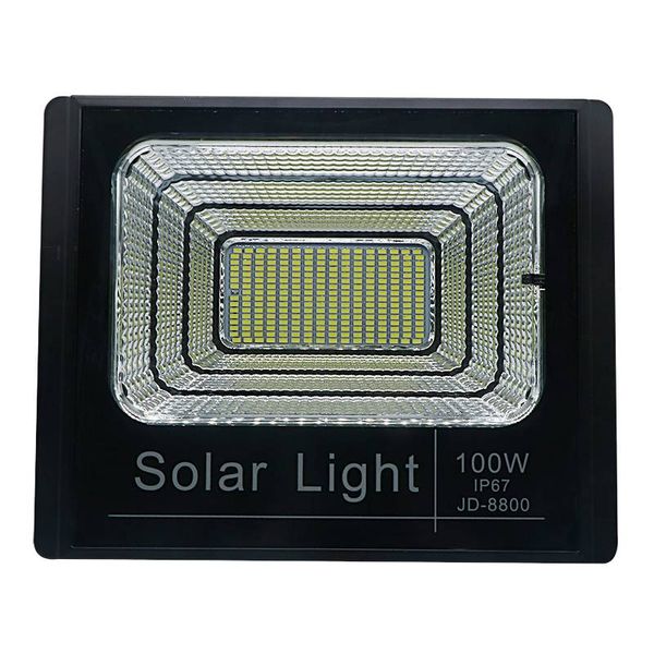 Faretto a LED solare 100W Proiettore a pannello solare super luminoso Proiettore a pannello impermeabile IP67 Lampione stradale con telecomando