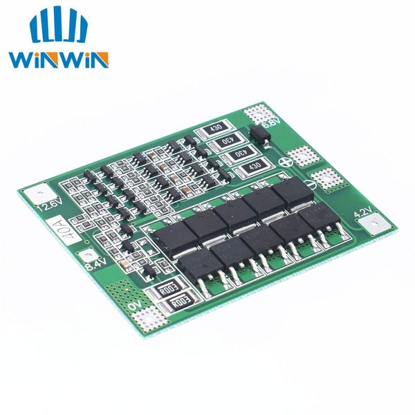 Freeshipping 10 pcs 4S 40A Li-ion bateria de lítio 18650 carregador PCB BMS Protection Board com equilíbrio para o motor de perfuração 14.8V 16.8V Cell Module