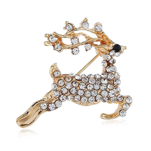 

new european and american fashion cartoon christmas deer brooch, Gray