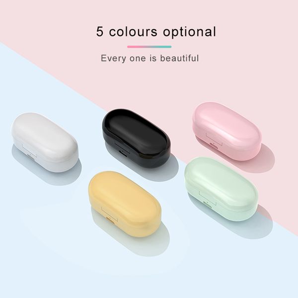 

5colors tw60 wireless bluetooth earphones tws headsets 5.0 touch control bass surround hifi stereo headphones with charging box dhl ship