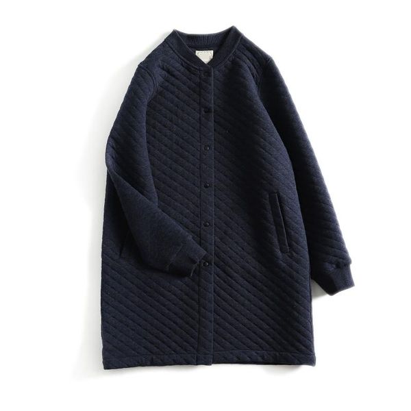 

autumn winter new arrivals women loose plus size japanese style mori girl soft comfortable rhombus quilted cotton padded jackets, Black