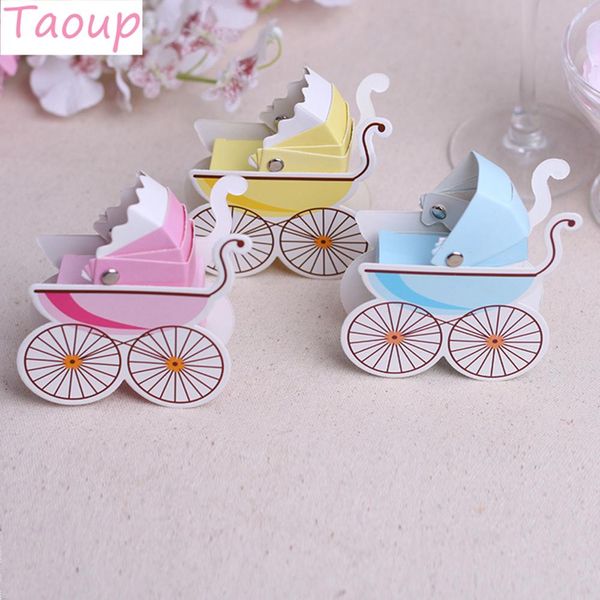 

taoup 10pcs paper gift bag candy bags stroller baby shower decor for kid birthday party supplies baptism favors baby christening