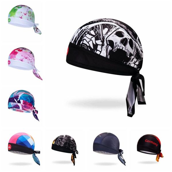 

2019 cycling cap head scarf men women bike bicycle mtb hats sports running bandana headscarf ciclismo pirate hat headband skull, Black