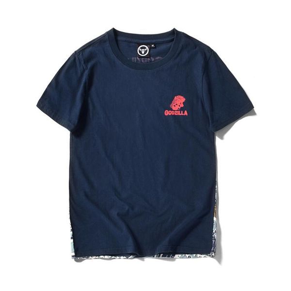 

cool godzilla monster new men's t-shirt summer cotton anime t-shirt white fitness cartoon fitness fun homme, White;black
