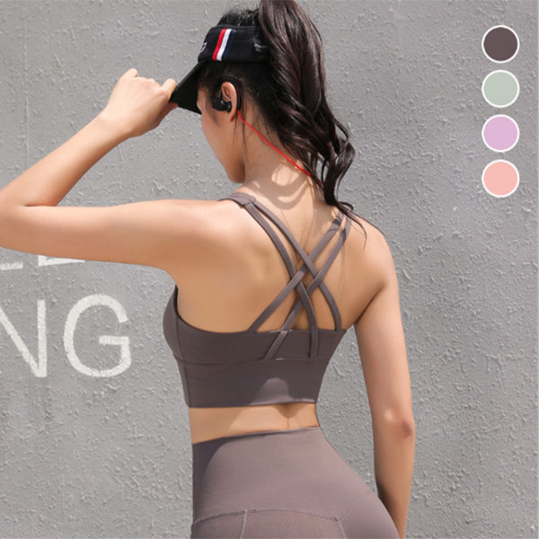 

2020 sports bra crop women yoga active running athletic push up walking pad wear tank tube underwear, White;black