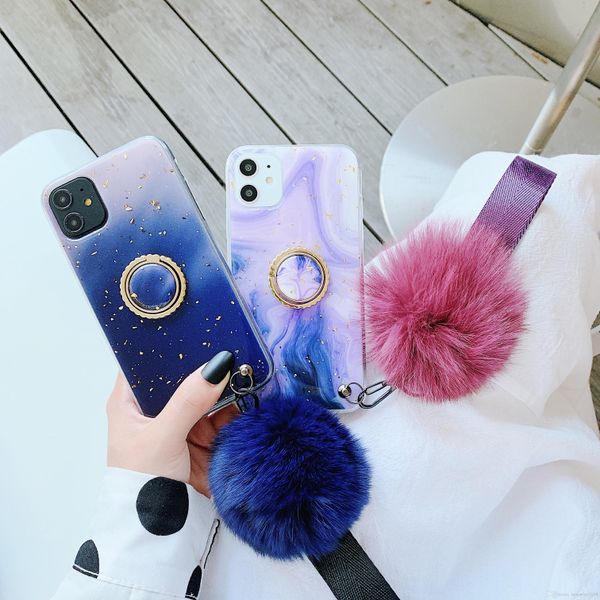 

wholesale new arrival shinning marbling phone protective cover case for iphone 11 pro max 7 8 plus xs max tpu case with kickstand keychain