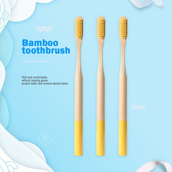 

wood bamboo toothbrush travel wooden tooth brush bamboo handle toothbrush whitening soft bristles brush for kids aldut oral care