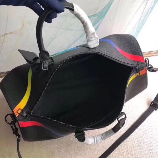 

style mens designer travel luggage bag men totes keepall leather handbag duffle bag brand fashion designer bag