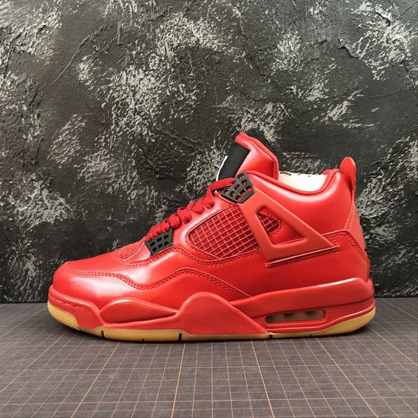 

mens 4 iv singles day basketball shoes 4s nrg fire red sports shoes size us7-13 with original box, White;red