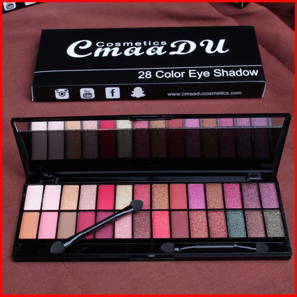 

CmaaDU Cosmetics 28 Цветовая матовая палитра теней для век Макияж теней для век Блеск нату