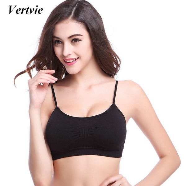

vertvie fitness running gym yoga bra women sports bra breathable women's vest quick dry wirecrop no pad, White;black