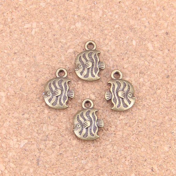 

20шт подвески тропических рыб 15x11mm античное кулоны, бронзы год сбора винограда ювелирных изделий, diy для браслета ожерелья, Bronze;silver