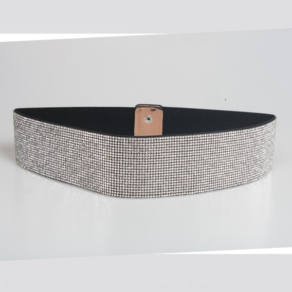 

wkjwf bling handmade s drill inlaid elastic waist seal wide belt bling handmade skirt skirts drill inlaid elastic waist seal female skirt wi, Black;brown