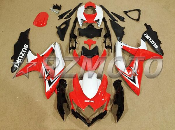

injection mold new abs motorcycle fairings set fit for suzuki gsx-r600 gsx-r750 600 750 k8 2008 2009 2010 08 09 10 red black