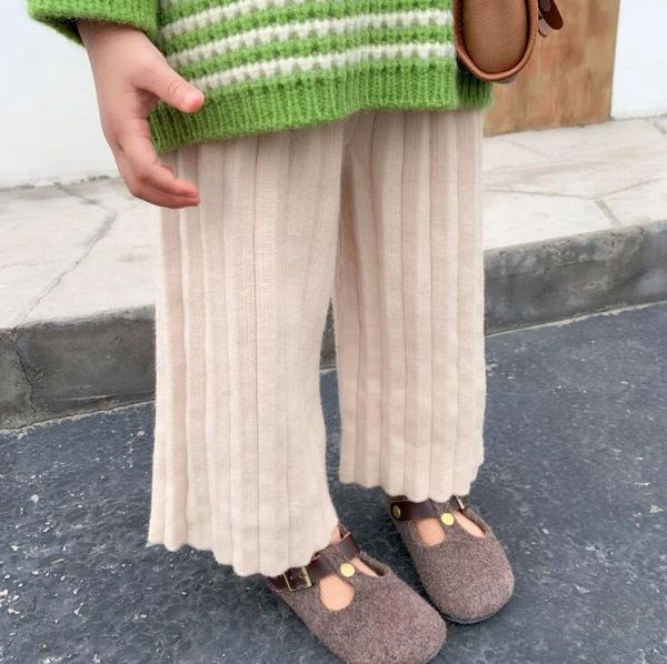 

2019 new girls boys wide pants autumn winter fashion kids pants 1-6t pp28, Blue