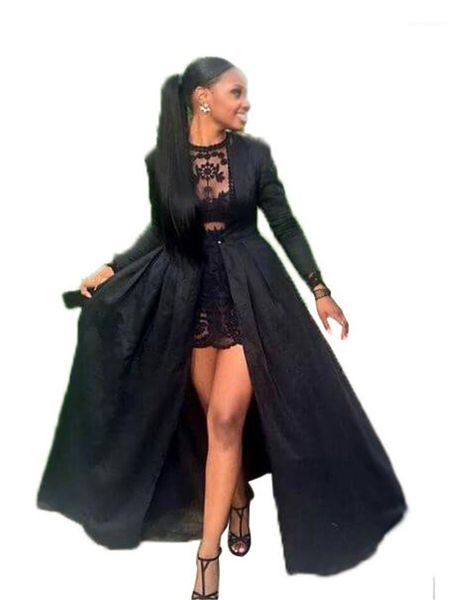 

с длинными рукавами макси пальто платья модные женские платья для вечеринок sheer lace women prom dresses sexy slim 2 piece dress выдалблива, White;black