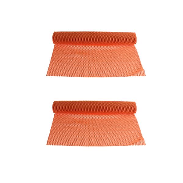 

2pcs orange 50x200cm non-slip pvc kitchen cupboard drawer liner mat