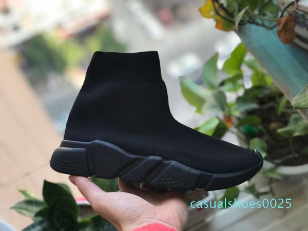

2020 sock shoes luxury shoes men women speed trainer sock race casual shoe fashion luxury race outdoor shoes wholesale c25, Black